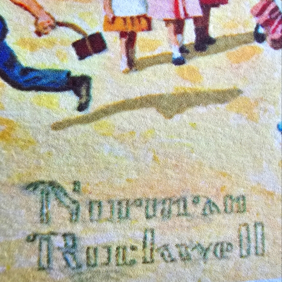 1959 Norman Rockwell American Print on Paper "Children in School Yard" 11x11 - Picture 5 of 11